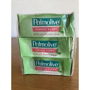 Palmolive Bath Bar Soap Classic Scent 3.20 oz (Pack of Three) Sealed Mild